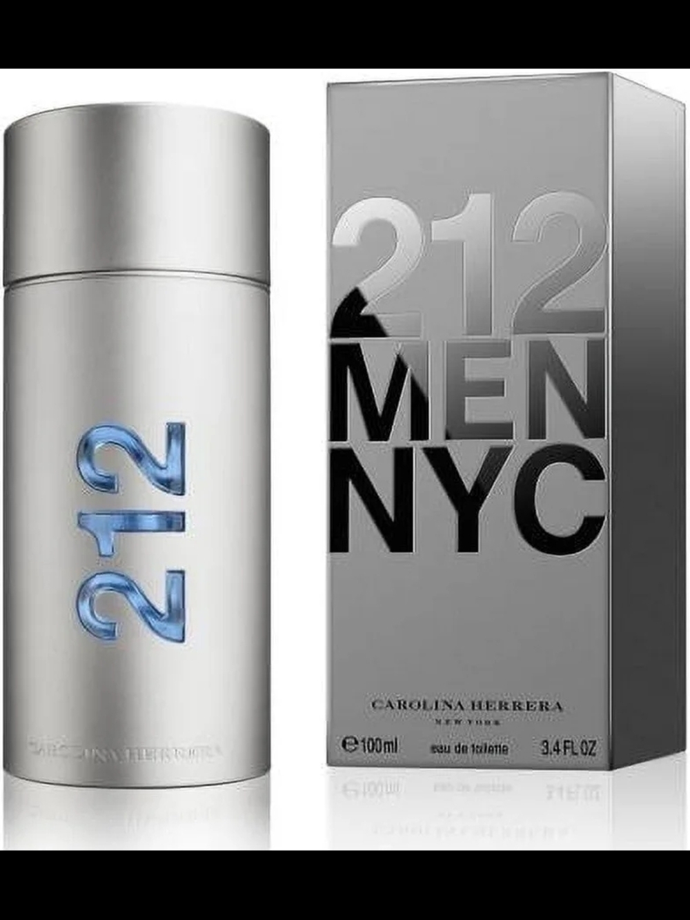 Carolina Herrera 212 Men NYC - Silver Bottle with Blue Numerals